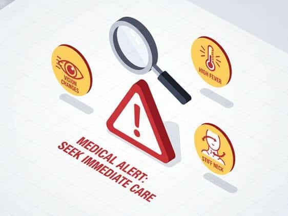 Warning signs for sinus infection complications requiring medical attention